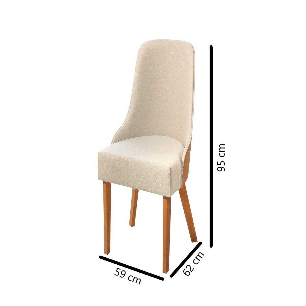 Conjunto Mesa de Jantar Caribe com 4 Cadeira Caramelo e bege