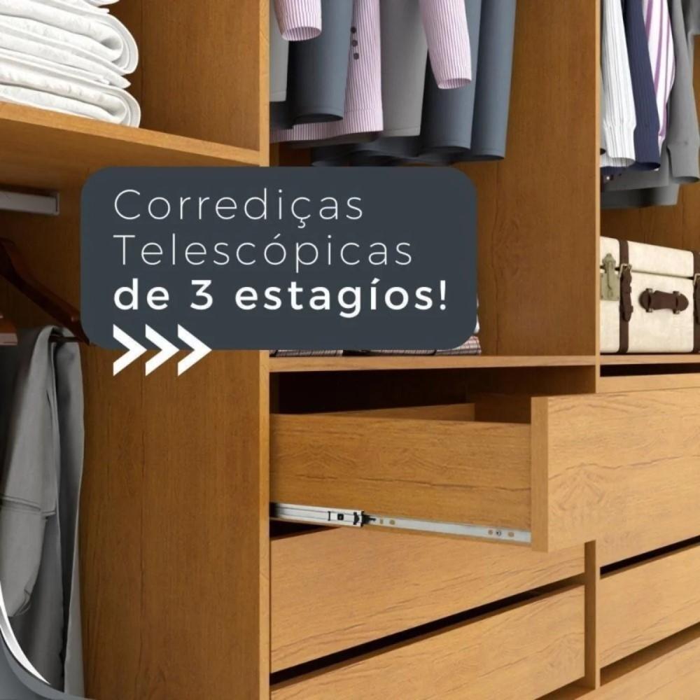 Guarda Roupa 2 Portas Correr 6 Gavetas Trancoso Valverde Cinamono