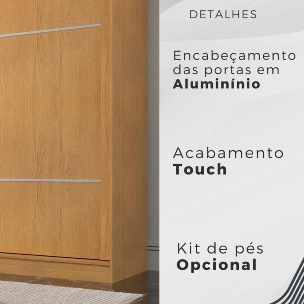 Guarda Roupa 2 Portas Correr 6 Gavetas Trancoso Valverde Cinamono