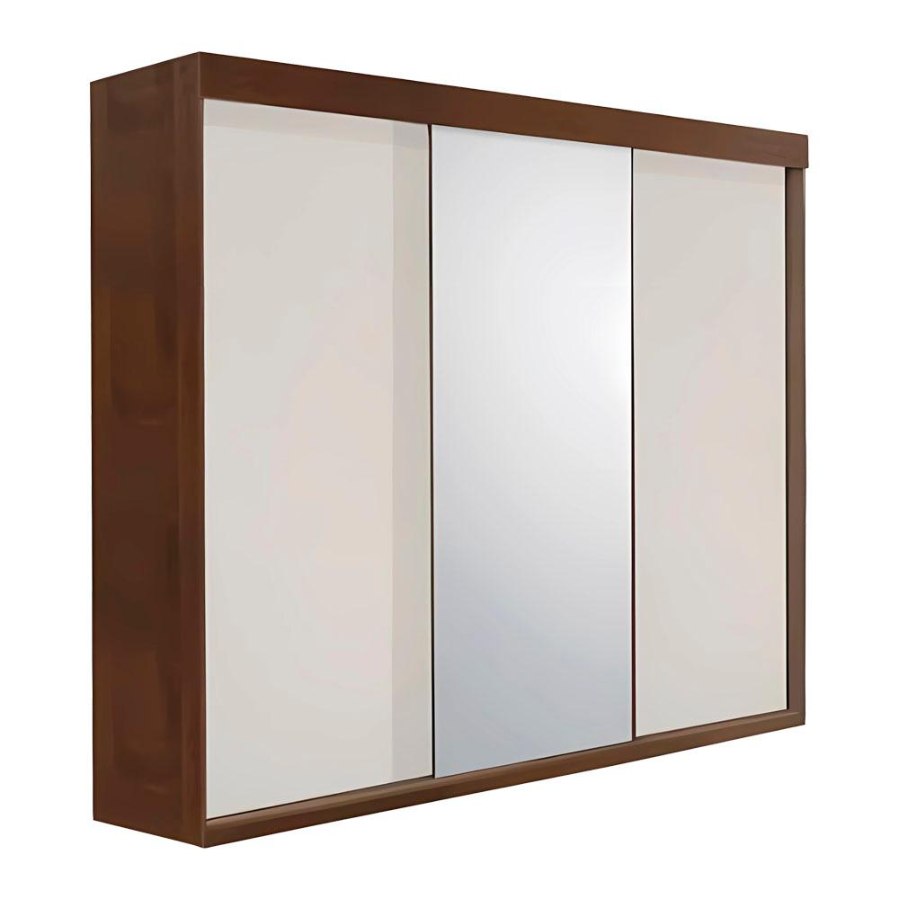 Guarda Roupa 3 Portas de Correr com Espelho Central Garibaldi Valverde Canion