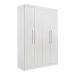 Guarda Roupa 4 Portas 3 Gavetas Ubatuba Valverde Branco
