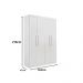 Guarda Roupa 4 Portas 3 Gavetas Ubatuba Valverde Branco