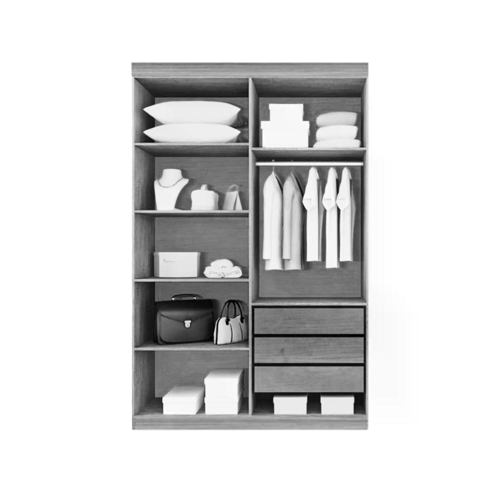 Guarda Roupa 4 Portas 3 Gavetas Ubatuba Valverde Branco
