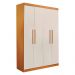 Guarda Roupa 4 Portas 3 Gavetas Ubatuba Valverde Cinamono Off White