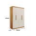 Guarda Roupa 4 Portas 3 Gavetas Ubatuba Valverde Cinamono Off White