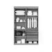 Guarda Roupa 4 Portas 3 Gavetas Ubatuba Valverde Cinamono Off White