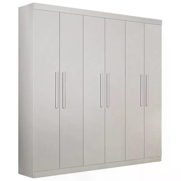 Guarda Roupa 6 Portas 4 Gavetas Belém Valverde Branco