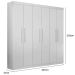 Guarda Roupa 6 Portas 4 Gavetas Belém Valverde Branco