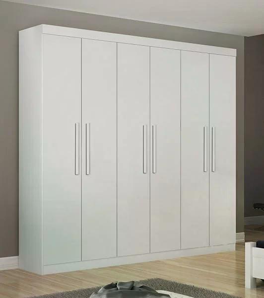 Guarda Roupa 6 Portas 4 Gavetas Belém Valverde Branco