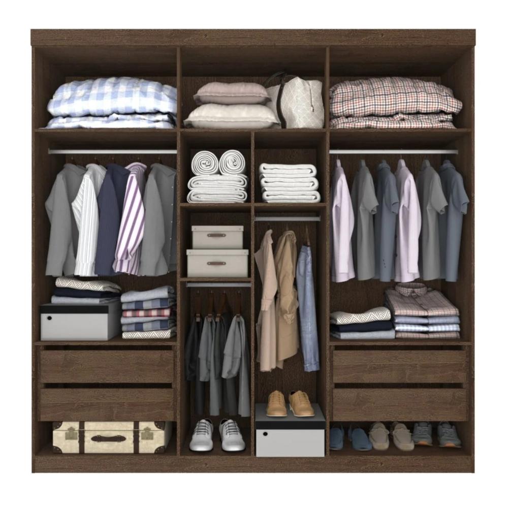 Guarda Roupa 6 Portas 4 Gavetas Belém Valverde Canion