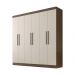 Guarda Roupa 6 Portas 4 Gavetas Belém Valverde Canion Off White