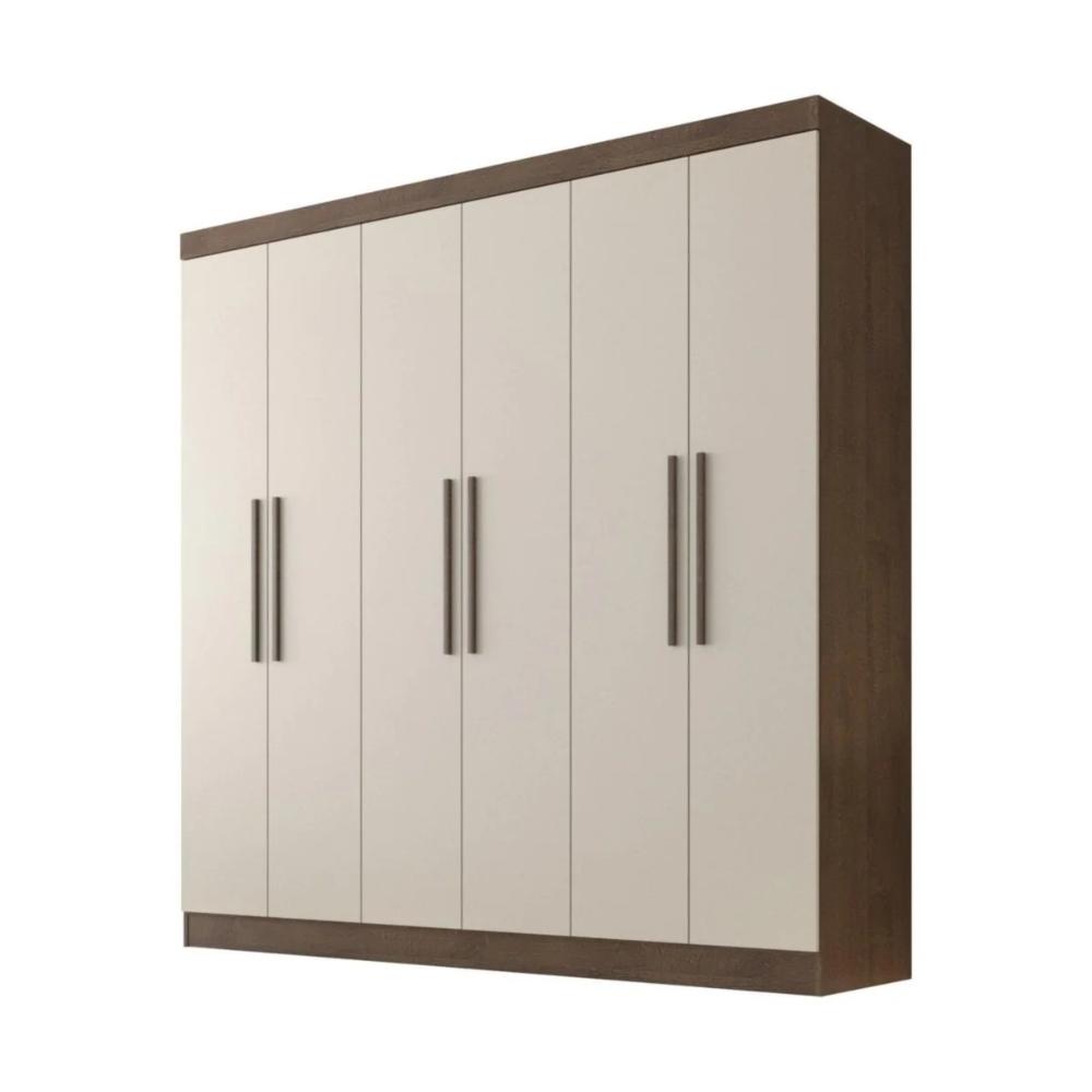 Guarda Roupa 6 Portas 4 Gavetas Belém Valverde Canion Off White