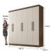 Guarda Roupa 6 Portas 4 Gavetas Belém Valverde Canion Off White