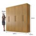 Guarda Roupa 6 Portas 4 Gavetas Belém Valverde Cinamomo