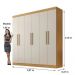 Guarda Roupa 6 Portas 4 Gavetas Belém Valverde Cinamomo Off White