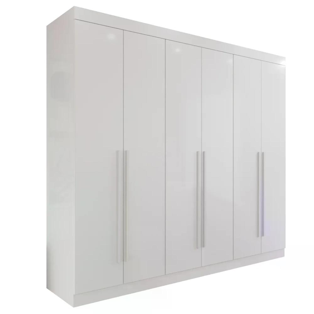 Guarda Roupa 6 Portas 4 Gavetas Uberaba Valverde Branco