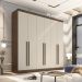 Guarda Roupa 6 Portas 4 Gavetas Uberaba Valverde Canion Off White