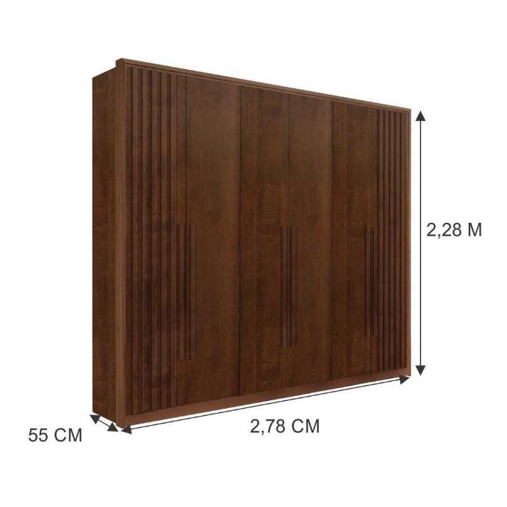 Guarda Roupa 6 Portas 6 Gavetas Anápolis Ripado Valverde Canion