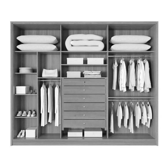 Guarda Roupa 6 Portas 6 Gavetas Anápolis Ripado Valverde Canion