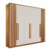 Guarda Roupa 6 Portas 6 Gavetas Anápolis Ripado Valverde Cinamono Off White