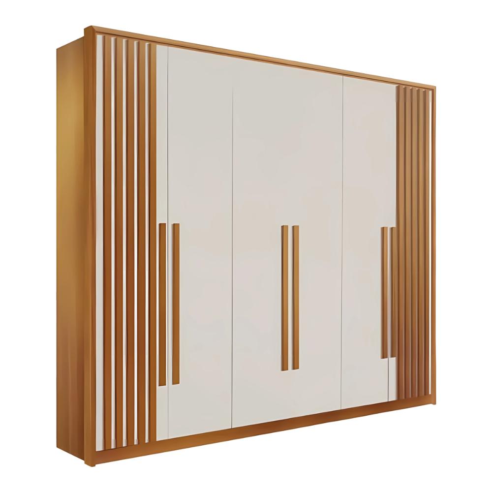 Guarda Roupa 6 Portas 6 Gavetas Anápolis Ripado Valverde Cinamono Off White