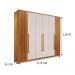 Guarda Roupa 6 Portas 6 Gavetas Anápolis Ripado Valverde Cinamono Off White