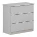 Mesa de Cabeceira 028 com 3 Gavetas Valverde Branco