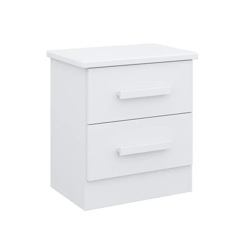 Mesa de Cabeceira 2 Gavetas New Athos D'Doro Branco