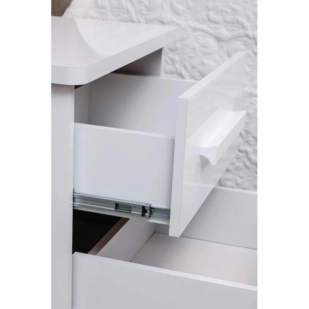 Mesa de Cabeceira 2 Gavetas New Athos D'Doro Branco