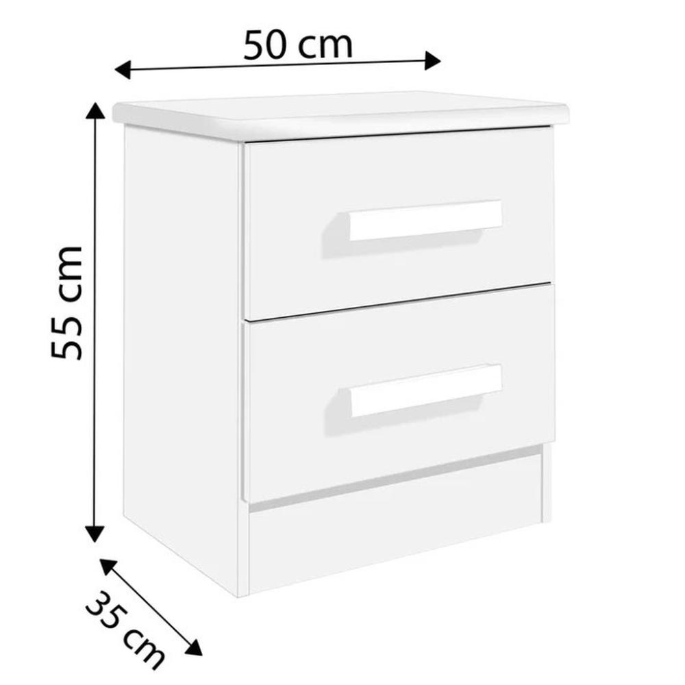 Mesa de Cabeceira 2 Gavetas New Athos D'Doro Cinamomo