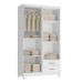 Guarda-Roupa Solteiro 4PT 2GV Infantil Line Branco