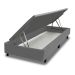 Base para Cama Box Solteiro King com Baú Lift Cinza