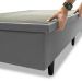 Base para Cama Box Solteiro King com Baú Lift Cinza
