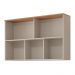 Armário Aéreo Bella 120cm 2 Portas Basculantes Off White/Freijó com Vidro - MGM
