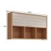 Armário Aéreo Eloise 120cm 1 Porta Basculante com Nichos Freijó/Off White - MGM