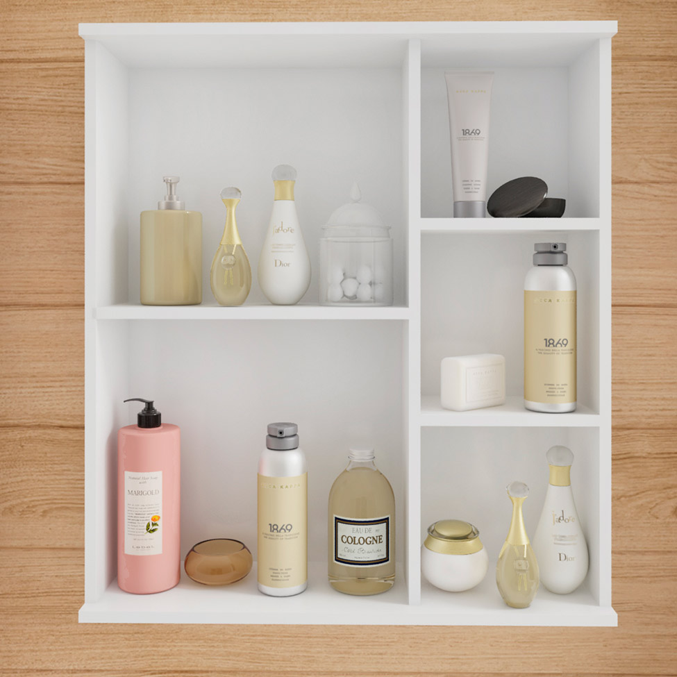 Armário de Banheiro Treviso com Espelho 1 PT Branco