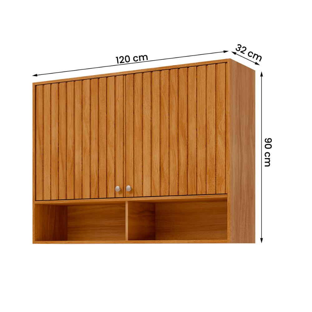 Armario Aereo Divina 120 cm com 2 Portas Cinamomo