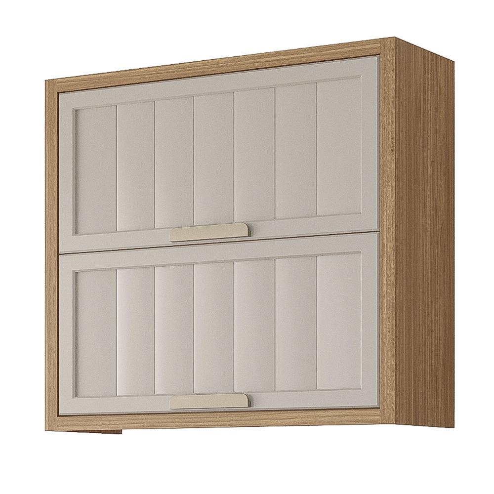Armario Aereo Divina 80 cm com 2 Portas Freijo/Off White
