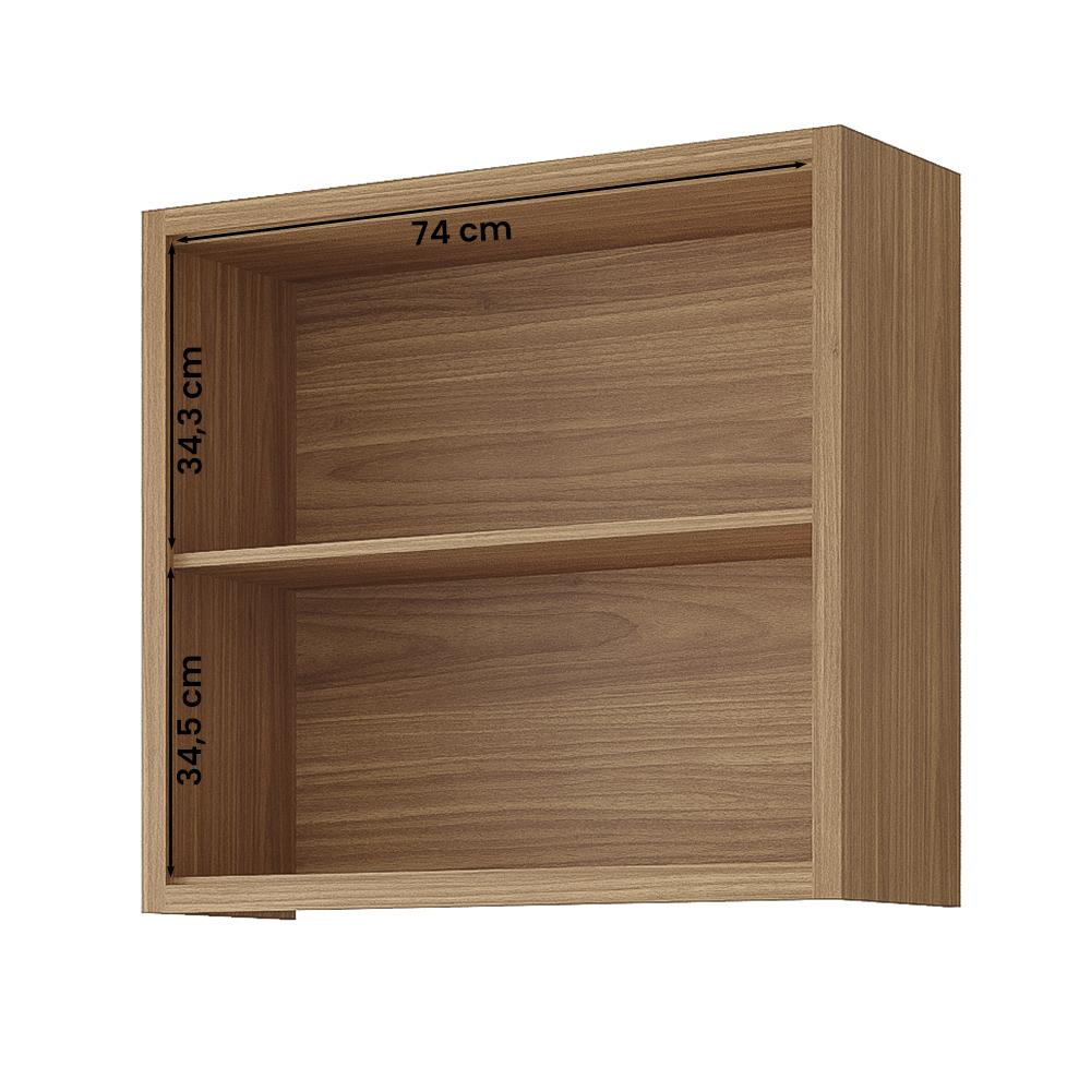 Armario Aereo Divina 80 cm com 2 Portas Freijo/Off White