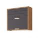 Armario Aereo Divina 80 cm com 2 Portas Freijo/Titanium