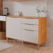 Balcão Divina 120 cm Para Cozinha com 2 Portas e 2 Gavetas Cinamomo/Branco