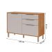 Balcão Divina 120 cm Para Cozinha com 2 Portas e 2 Gavetas Cinamomo/Off White