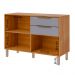 Balcão Divina 120 cm Para Cozinha com 2 Portas e 2 Gavetas Cinamomo/Platina
