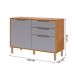Balcão Divina 120 cm Para Cozinha com 2 Portas e 2 Gavetas Cinamomo/Platina