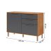 Balcão Divina 120 cm Para Cozinha com 2 Portas e 2 Gavetas Cinamomo/Titanium