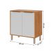 Balcão Divina 80 cm Para Cozinha com 2 Portas Cinamomo/Branco