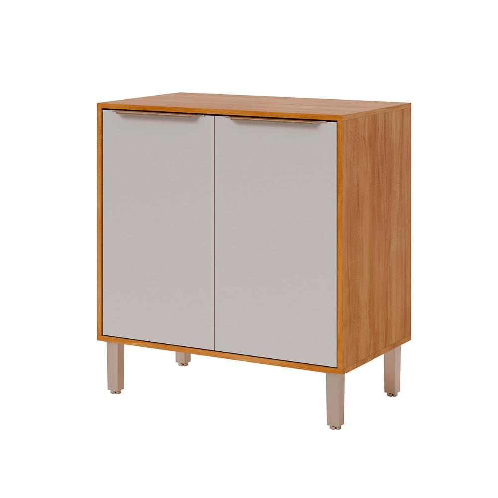 Balcão Divina 80 cm Para Cozinha com 2 Portas Cinamomo/Off White