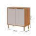 Balcão Divina 80 cm Para Cozinha com 2 Portas Cinamomo/Off White