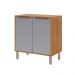 Balcão Divina 80 cm Para Cozinha com 2 Portas Cinamomo/Platina