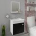 Conjunto de Banheiro Iris Branco e Preto